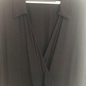 Black collared dress